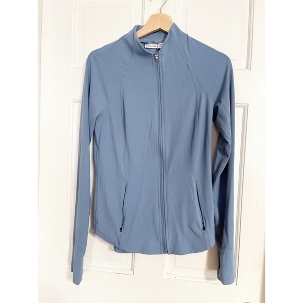 Athleta Salutation Jacket Powervita Blue Full Zip SZ S
